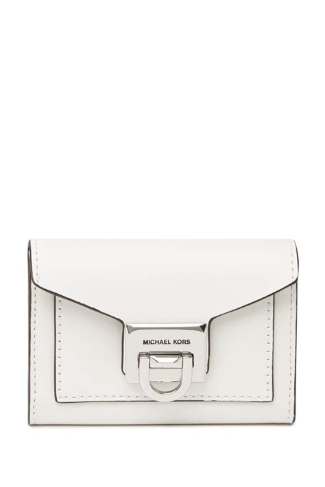 michael michael kors manhattan small leather wallet|Michael Kors white wallet small.